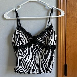 zebra print crop top!